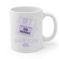 Save Icon IRL Retro Tech Humor Floppy Disk 90s Nostalgia Graphic Print Coffee Mug