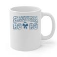 Senior 26 Graduation Class Of 2026 Bow Blue Toile Floral Graphic Print Coffee Mug