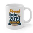 Senior Class Of 2019 Tshirt Graduation School Students Uncle Graphic Print Coffee Mug