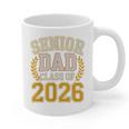 Senior Dad Class Of 2026 Purple Yellow Vintage Graduation Graphic Print Coffee Mug