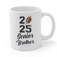 Senior Football Brother Class Of 2025 Graduation Graduate Graphic Print Coffee Mug