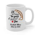 Senior Football Mom Class Of 2026 Graduation Graduate Graphic Print Coffee Mug