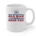 Shih Tzu Dad Shirt Never Underestimate An Old Man Gift Tee Graphic Print Coffee Mug