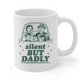 Silent But Dadly Father's Day Fart Dad Farting Vintage Graphic Print Coffee Mug