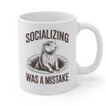 Socializing Was a Mistake Prairie Dog Introverts Humor Graphic Print Coffee Mug