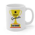 Star Graduate Second Grade Graduation Trophy Cup Graphic Print Coffee Mug
