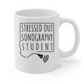 Stressed Sonography Student Ultrasound Tech Graduation Graphic Print Coffee Mug