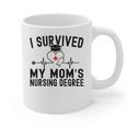 I Survived My Mom's Nursing Degree Nursing School Graduation Graphic Print Coffee Mug