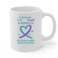Teal Purple Memory Granddaughter Suicide Prevention Ribbon Graphic Print Coffee Mug