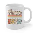 Vintage 1970 Birthday Retro Style 70's Born Nostalgia Outfit Premium Tri-Blend Graphic Print Coffee Mug