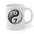 Vintage 6 7 Sketch Yin Yang Namaste Six Seven Nostalgia Graphic Print Coffee Mug