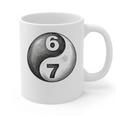 Vintage 6 7 Sketch Yin Yang Namaste Six Seven Nostalgia Graphic Print Coffee Mug