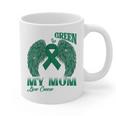 I Wear Green In Memory Of My Mom Liver Cancer Awareness Day Graphic Print Coffee Mug I Wear Green In Memory Of My Mom Liver Cancer Awareness Day Graphic Print Coffee Mug