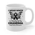 I Wear In Memory Of My Grandma Butterfly Lung Cancer Graphic Print Coffee Mug