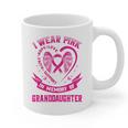 I Wear Pink In Memory Of My Granddaughter Breast Cancer Graphic Print Coffee Mug