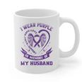 I Wear Purple In Memory Of My Husband Alzheimers Awareness Graphic Print Coffee Mug