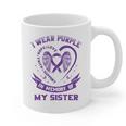 I Wear Purple In Memory Of My Sister Alzheimers Awareness Graphic Print Coffee Mug