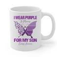 I Wear Purple In Memory For My Son Epilepsy Awareness Ribbon Graphic Print Coffee Mug