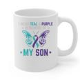 I Wear Teal Purple In Memory Of My Son Suicide Awareness Premium Tri-Blend Graphic Print Coffee Mug I Wear Teal Purple In Memory Of My Son Suicide Awareness Premium Tri-Blend Graphic Print Coffee Mug
