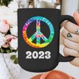 2023 Graduation Class Year Tie Dye Peace Sign Graduate Shirt Graphic Print Coffee Mug