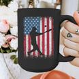 American Flag Vintage Baseball Flag Dad Mom Tee T-Shirt Graphic Print Coffee Mug