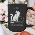 Antisocial Introvert Cat With Coffee On Computer Emo Goth Graphic Print Coffee Mug Antisocial Introvert Cat With Coffee On Computer Emo Goth Graphic Print Coffee Mug