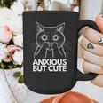 Anxious But Cute Anxiety Meme Cat Lover Introvert Graphic Print Coffee Mug