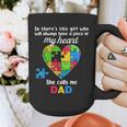 Autism Dad Of Autism Daughter Daddy Shirts Autistic Support Graphic Print Coffee Mug