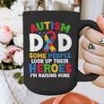 Autism Dad Puzzle Ribbon Proud Son Hero Autism Awareness Graphic Print Coffee Mug