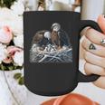 Bald Eagle Dad Mom Three Eaglet Chicks Babies In The Nest Graphic Print Coffee Mug