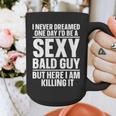 Bald Guy Art For Men Dad Sexy Bald People Bald Man Graphic Print Coffee Mug