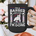 Barber s For Men Dad Hairstyling Humor Quote Small Graphic Print Coffee Mug