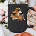 Beagle Flying a Plane Pilot Airplane Dog Mom Dad Graphic Print Coffee Mug
