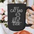 Best Cat Dad Ever Fun Line Art Illustration Graphic Print Coffee Mug