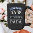 The Best Dads Get Promoted To Papa Father's Day New Grandpa Graphic Print Coffee Mug