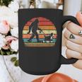 Bigfoot Walking a Dog Bernedoodle Dog Dad Graphic Print Coffee Mug