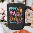 Boots Or Bows Dad Loves You Gender Reveal Daddy Graphic Print Coffee Mug