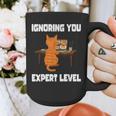 Cat Ignoring You Expert Level Orange Tabby Introvert Graphic Print Coffee Mug Cat Ignoring You Expert Level Orange Tabby Introvert Graphic Print Coffee Mug