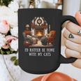 Cat Lover I'd Rather Be Home With My Cats Introvert Cozy Graphic Print Coffee Mug Cat Lover I'd Rather Be Home With My Cats Introvert Cozy Graphic Print Coffee Mug