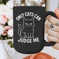 Only Cats Can Judge Me Sarcastic Cat Lover Introverts Graphic Print Coffee Mug Only Cats Can Judge Me Sarcastic Cat Lover Introverts Graphic Print Coffee Mug