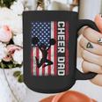 Cheer Dad American Flag Cheerleader Support Graphic Print Coffee Mug