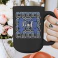 Cheer Dad Daddy Bow Sport Cheerleader Cheerleading Blue Graphic Print Coffee Mug