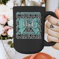 Cheer Dad Daddy Bow Sport Cheerleader Cheerleading Teal Blue Graphic Print Coffee Mug