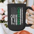 Cheer Dad Flag Green Cheerleading Graphic Print Coffee Mug