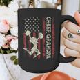 Cheer Grandpa US Flag Dad Patriotic Cheerleader Fathers Day Graphic Print Coffee Mug