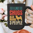 Chug Dog Retro Vintage Pughuahua Owner Fur Parent Introvert Graphic Print Coffee Mug