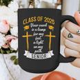 Class Of 2025 Senior Graduation Cross Quote Faith In God Graphic Print Coffee Mug