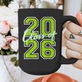 Class Of 2026 Graduation Varsity Lime Green Letters Graphic Print Coffee Mug