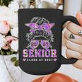 Class Of 2027 Senior Coquette Bow Messy Hair 26 Graduation Graphic Print Coffee Mug
