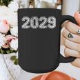 Class Of 2029 Shirt Graduation Vintage Him Her Senior 2029 Graphic Print Coffee Mug